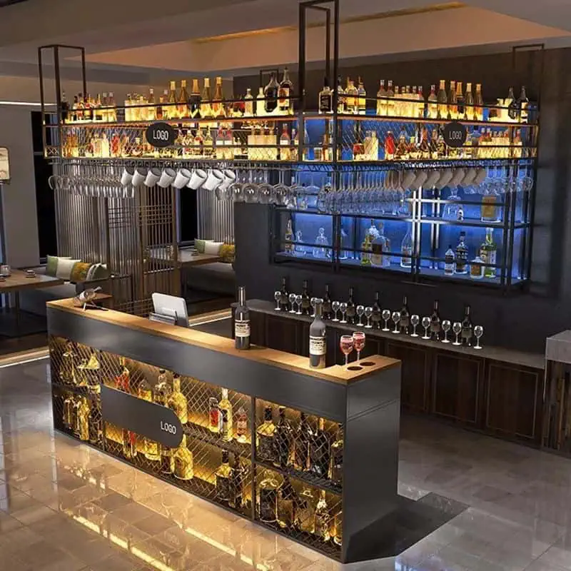 quay-bar-5 Mẫu quầy Bar chữ I cho quán cafe đẹp 2024