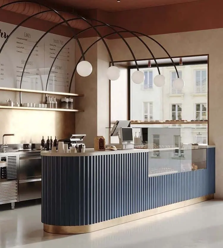 Mẫu quầy Bar cafe gỗ MFC 