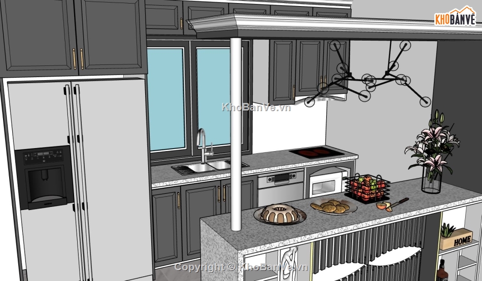 quay-bar-bep-sketchup-laho-nzKg Quầy bar bếp sketchup