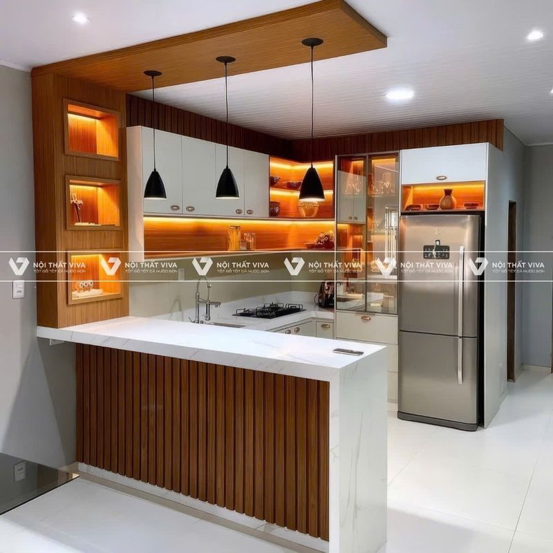 Quầy bar gỗ tự nhiên đẹp