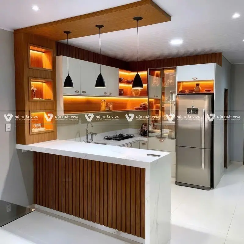 Quầy bar gỗ tự nhiên đẹp