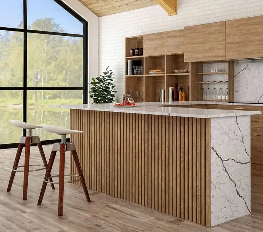 Quầy bar ốp đá marble