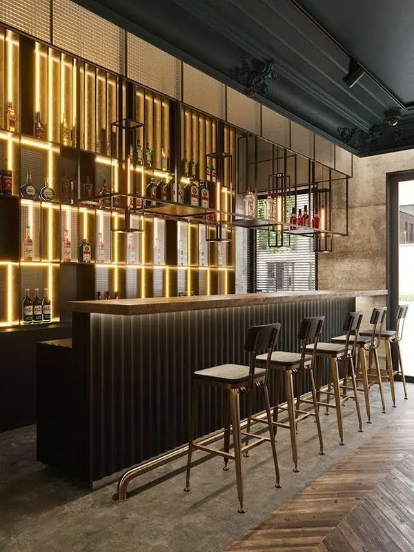 Quầy bar rượu phong cách hiện đại
