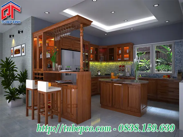 Quầy bar bếp hiện đại