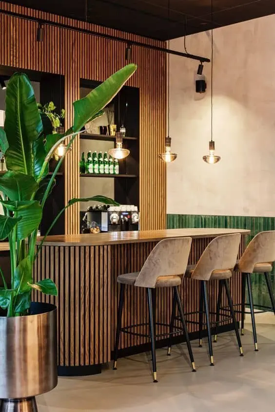 Quầy bar góc tường