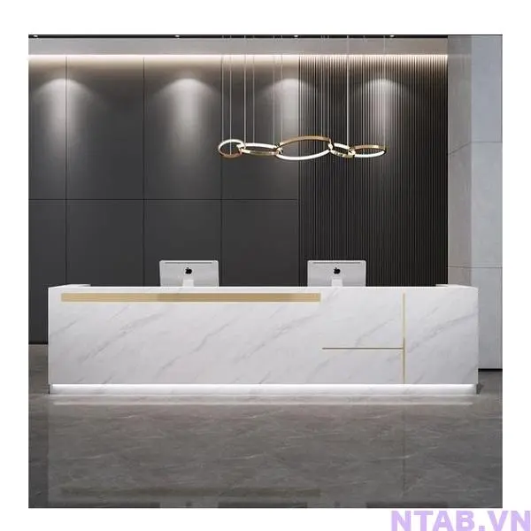 Quầy lễ tân vân đá 3m