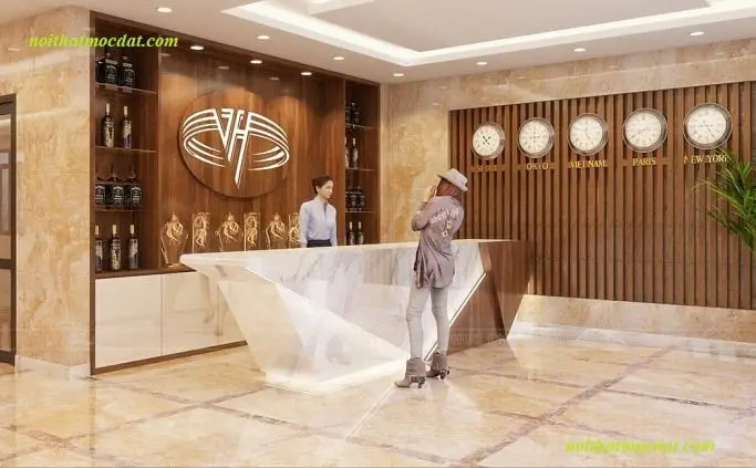 Quầy lễ tân hiện đại