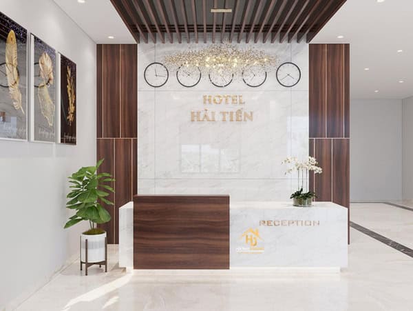 Quầy lễ tân cong