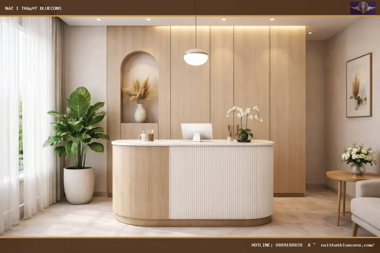 Quầy lễ tân nhỏ – ảnh minh họa Bluecons
