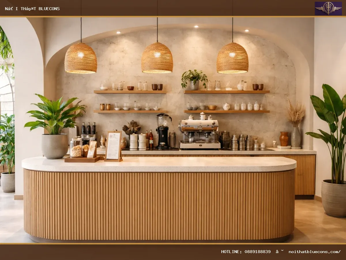 Quầy lễ tân quán cafe – ảnh minh họa Bluecons