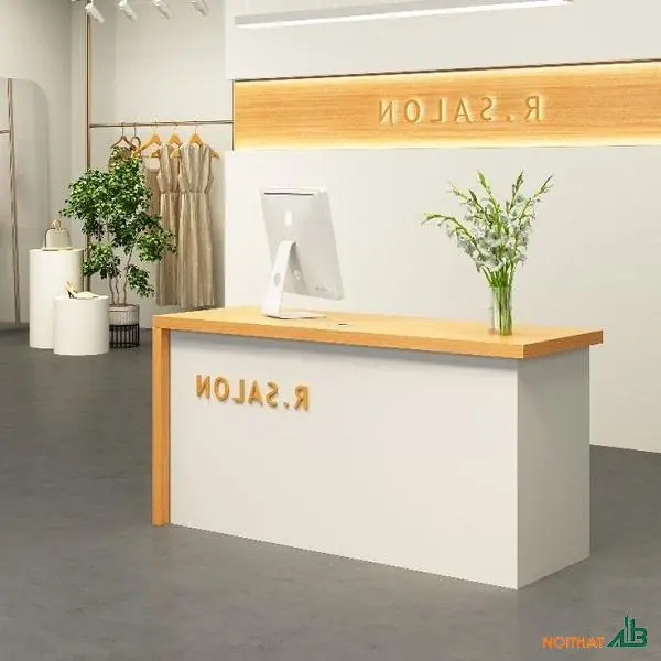 Quầy lễ tân shop quần áo 1m4