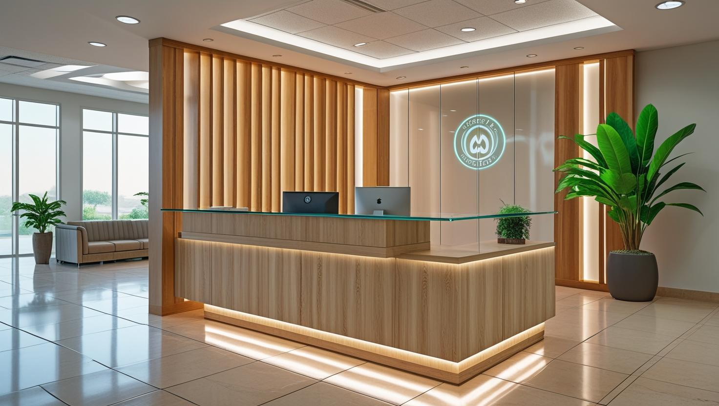 quầy lễ tân văn phòng 5