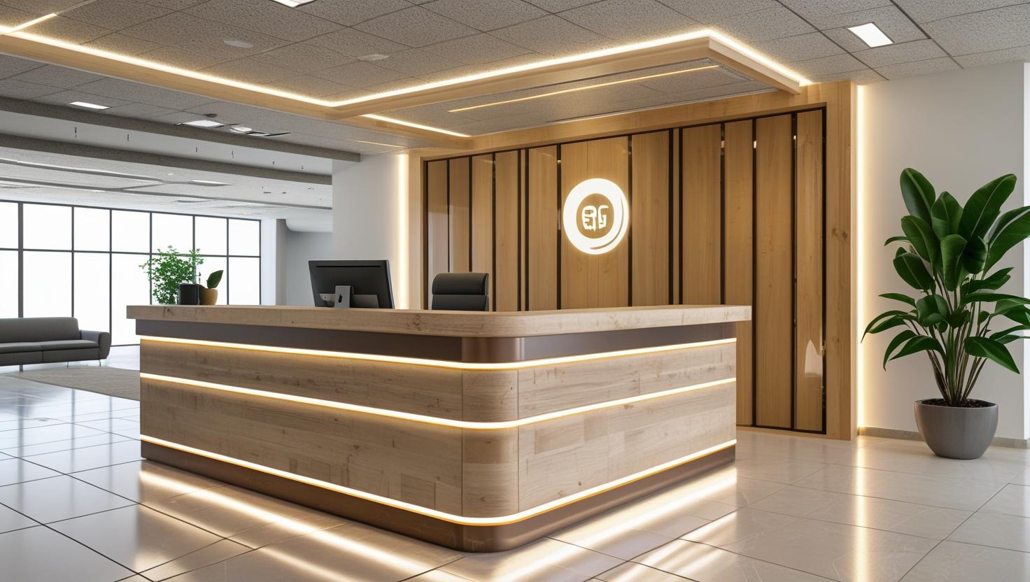 quầy lễ tân văn phòng 6