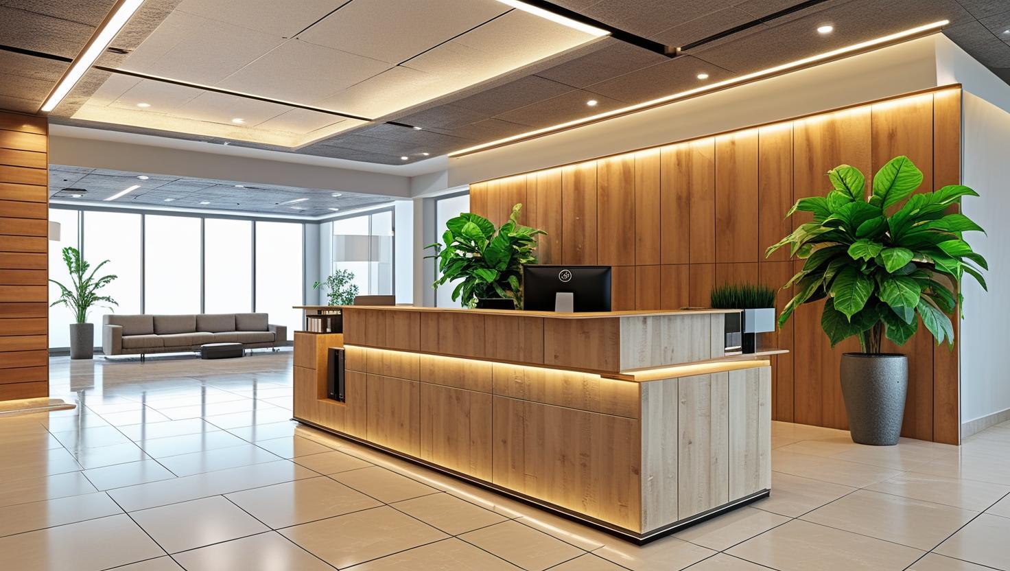 quầy lễ tân văn phòng 7