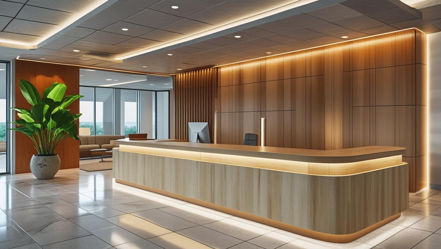 quầy lễ tân văn phòng 8