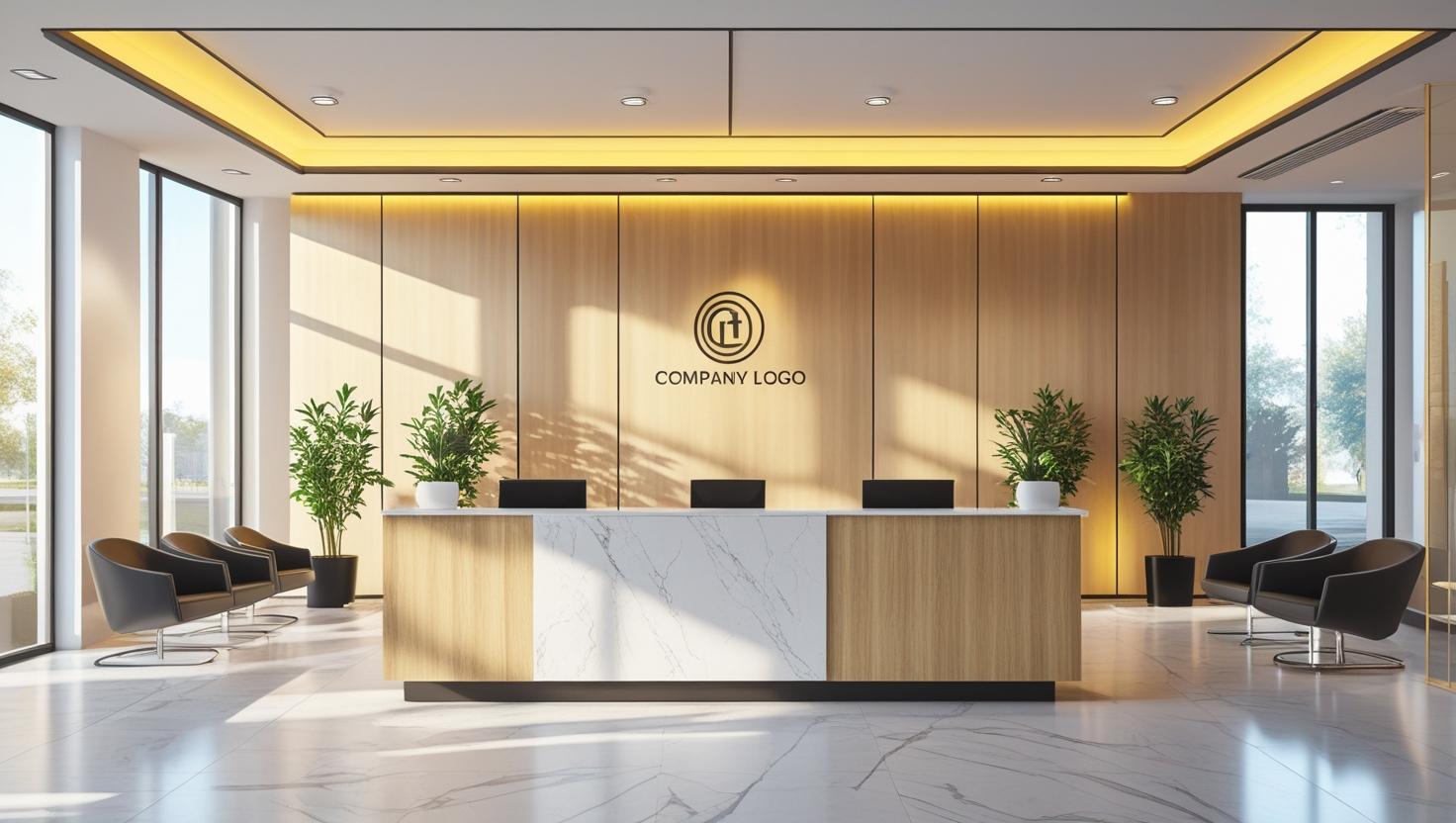 quầy lễ tân văn phòng