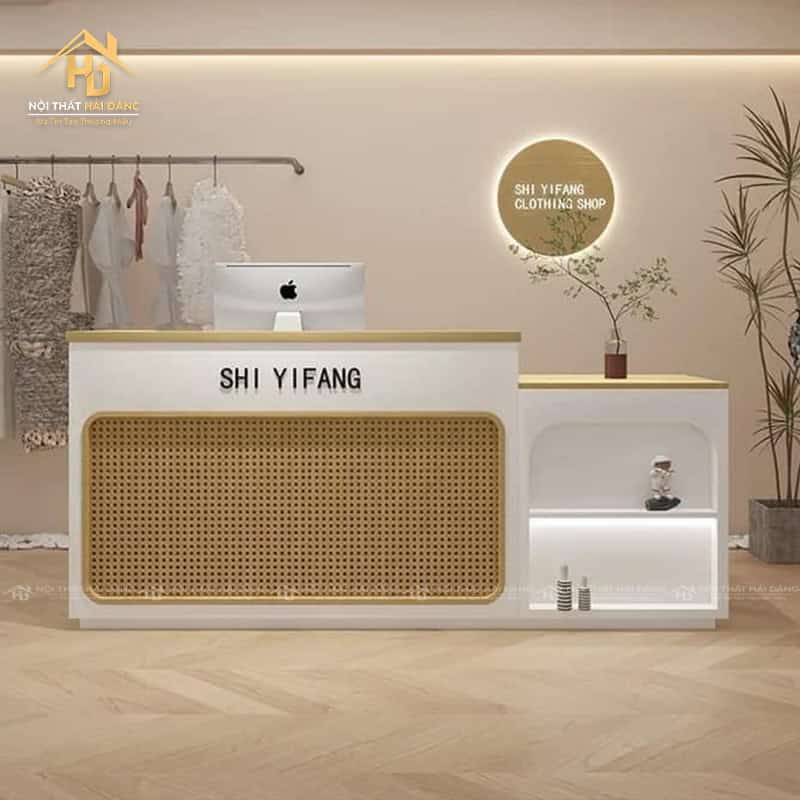 Quầy lễ tân đá cẩm thạch