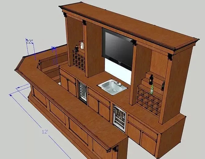 Mẫu thiết kế quầy bar phong cách cổ điển