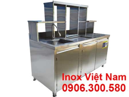 Quầy pha chế inox 1m6