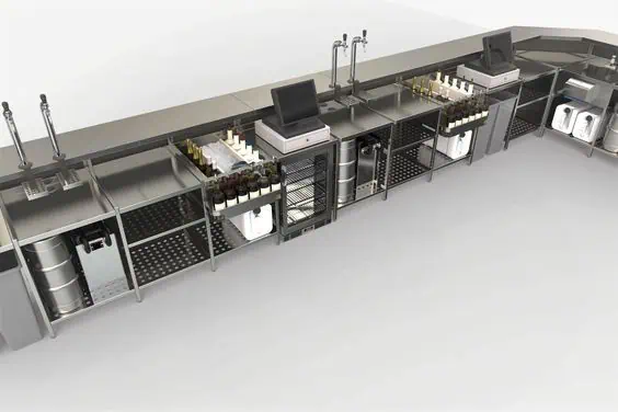 quay-pha-che-inox-cho-quan-cafe-2 Quầy Pha Chế Inox Cho Quán Cafe 5 Mẫu Đáng Đầu Tư Trong Năm 2024