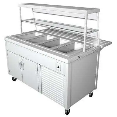 Quầy pha chế inox có bánh xe tiện lợi và dễ dàng di chuyển