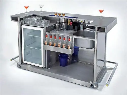 Thiết kế quầy pha chế inox di động đẹp và chất lượng cao