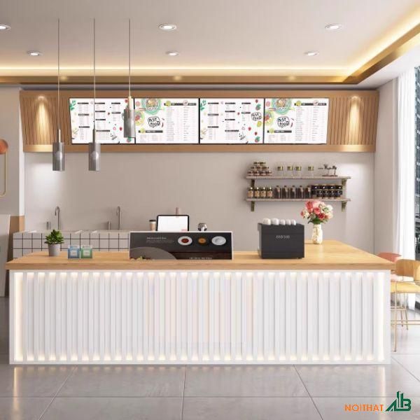 Quầy Pha Chế Cafe Gỗ Melamine 10 Quầy Pha Chế Làm Sống Gỗ