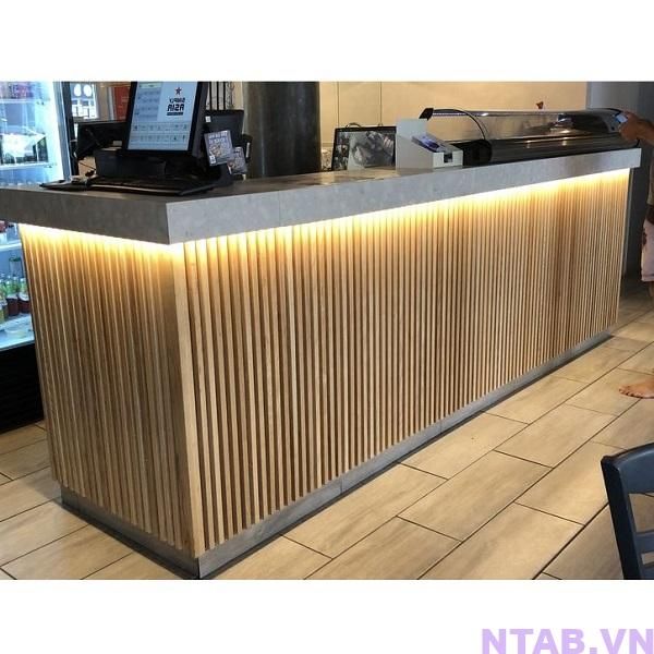 Quầy Pha Chế Cafe Gỗ Melamine 11 Quầy Pha Chế Ôp Làm Sống Gỗ