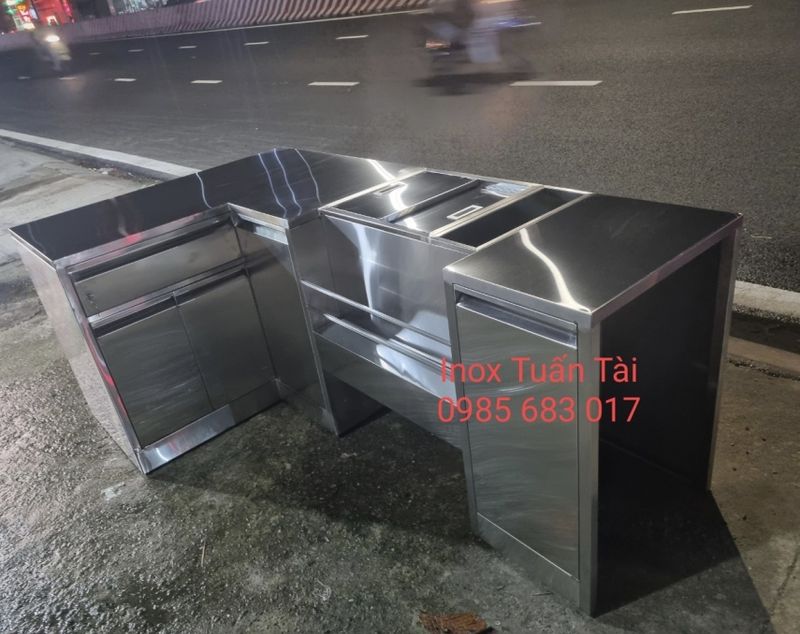 Hình ảnh quầy pha chế inox