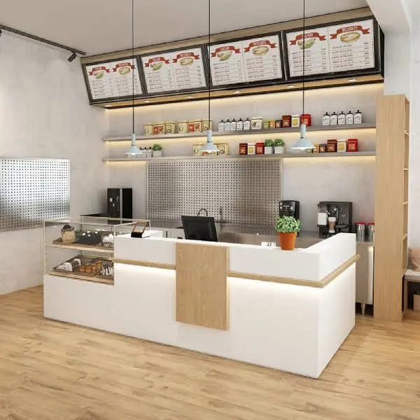 Hình ảnh quầy thu ngân quán cafe trà sữa
