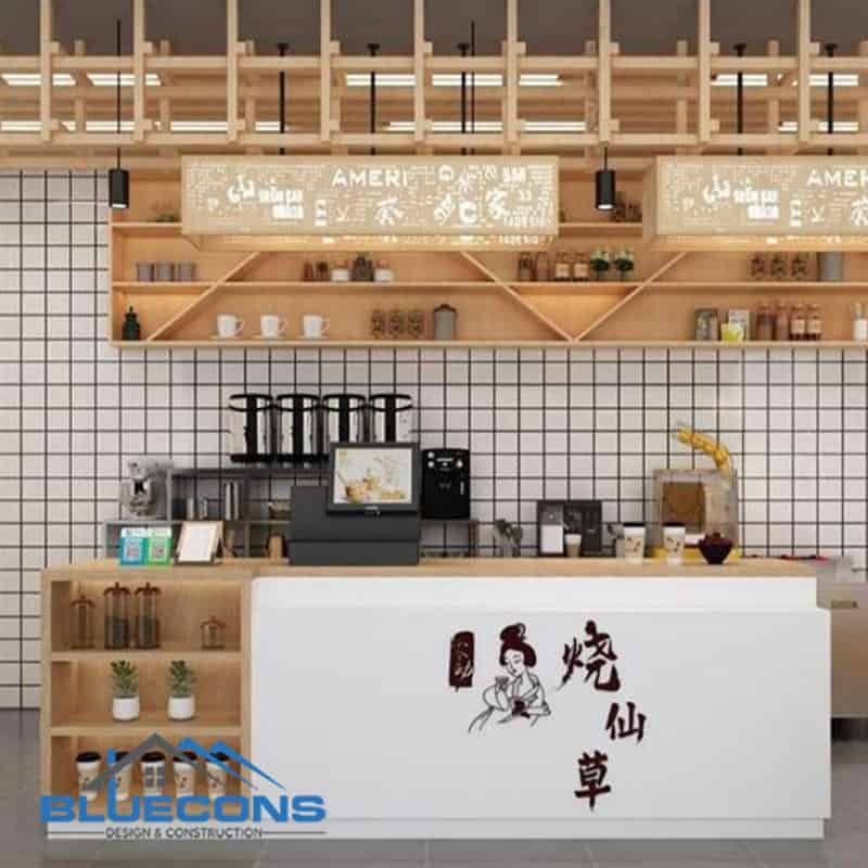 Quầy pha chế với đầy đủ thiết bị