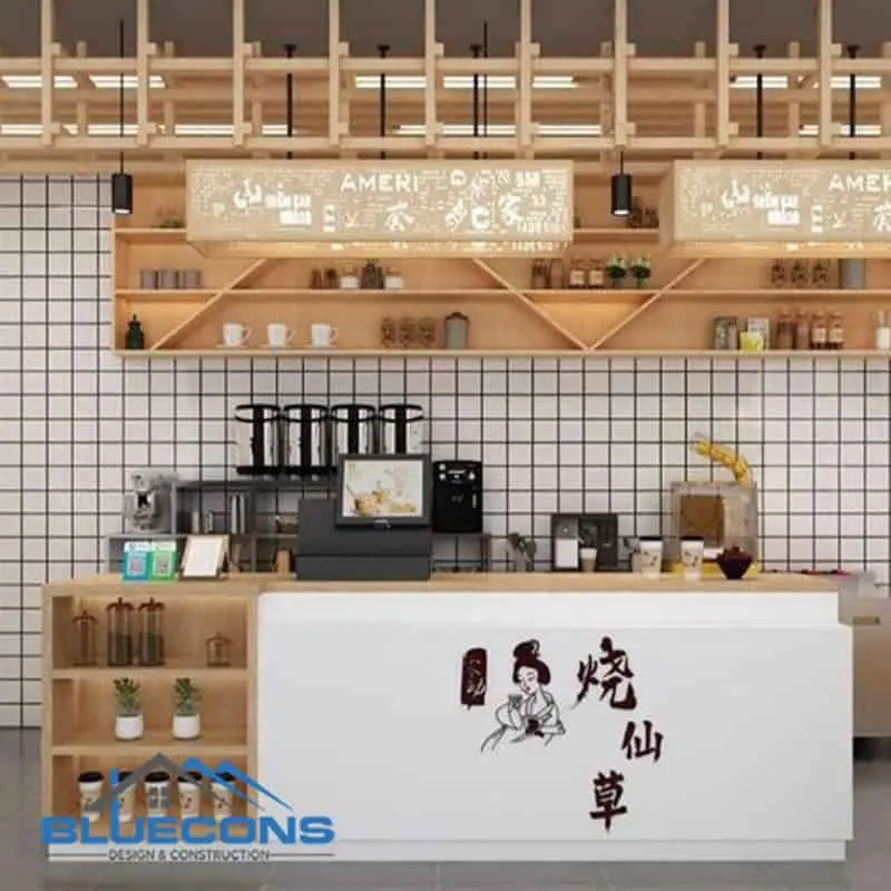 Quầy pha chế với đầy đủ thiết bị