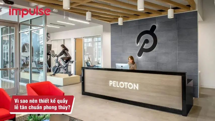 Mẫu quầy lễ tân cho phòng gym