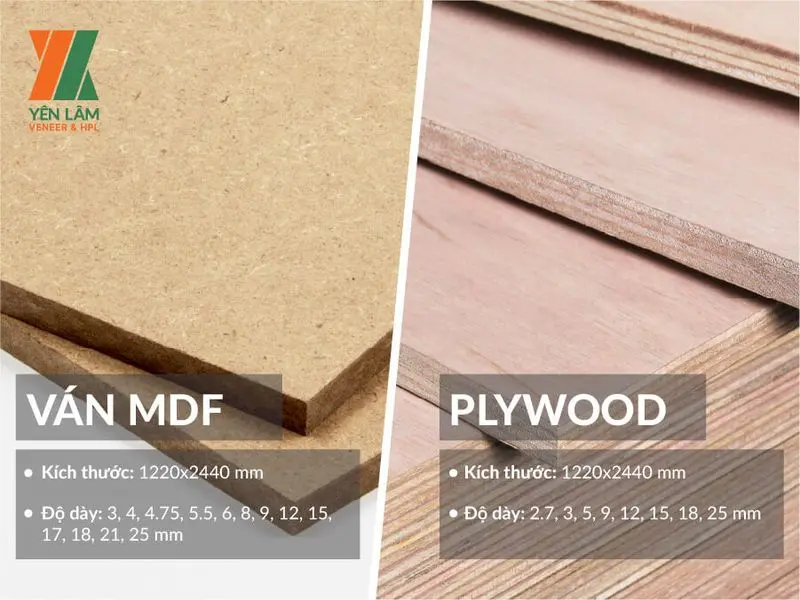 so sanh van mdf plywood