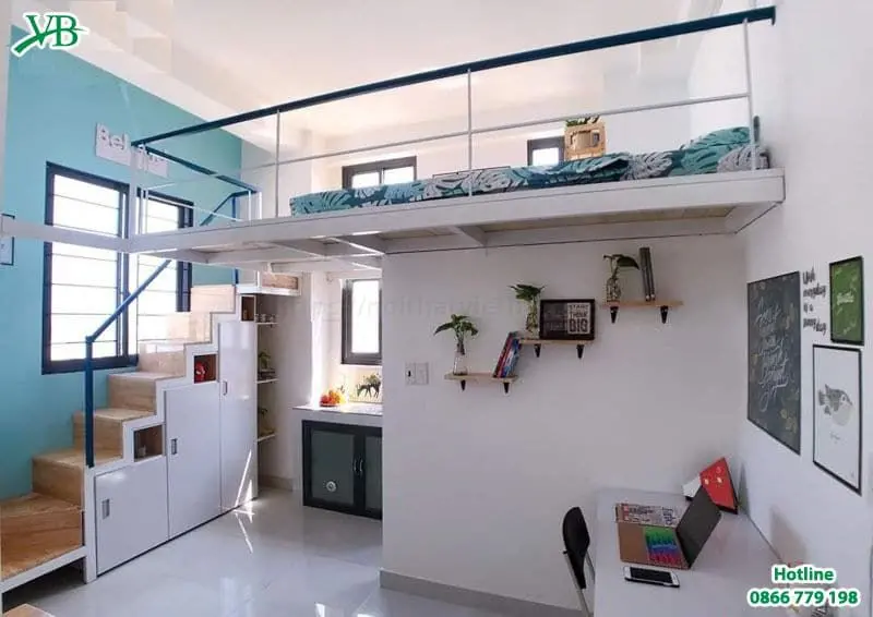 tham khao 10 mau thiet ke phong tro 20m2 dep re tiet kiem