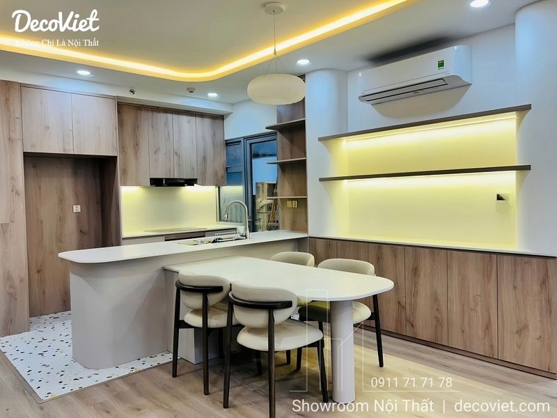 thi công nội thất gỗ căn hộ đẹp 5 Thi công nội thất căn hộ Palm Heights