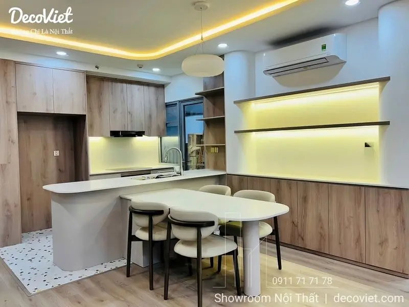 Thi công nội thất căn hộ Palm Heights