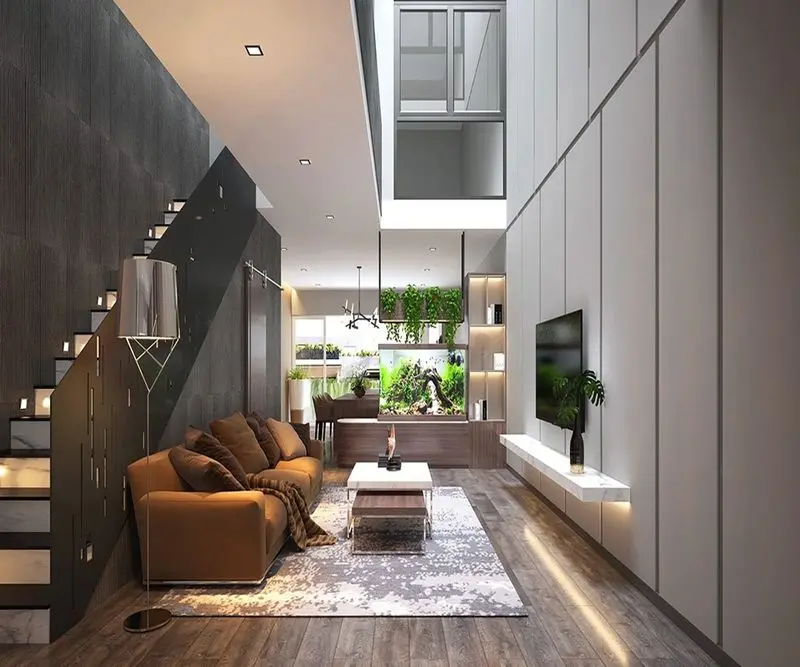 nội thất nhà phố tối giản