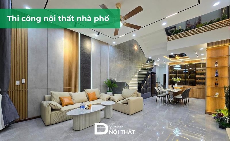 Thi Công Nội Thất Nhà Phố Có Bảo Hành 12 Không gian nội thất nhà phố đẹp, tiện nghi
