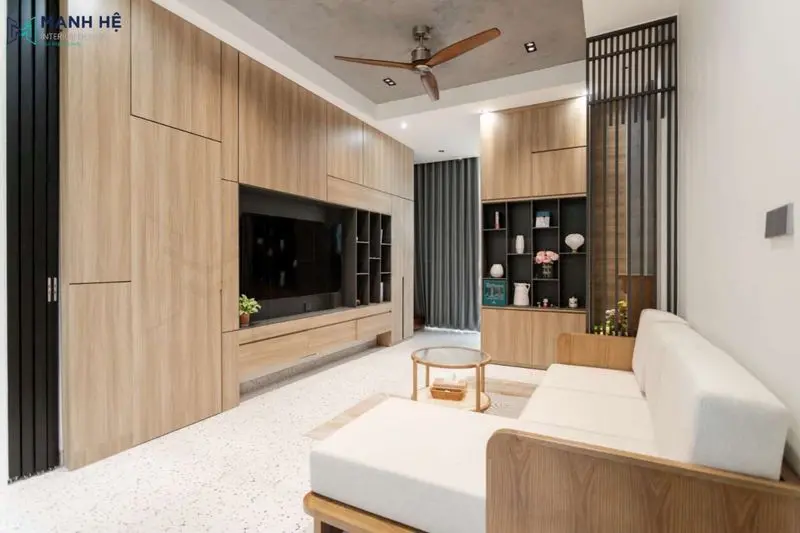Thi công nội thất phòng khách nhà phố