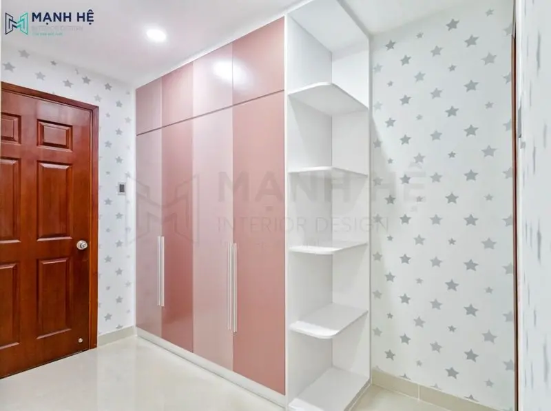 Thi công nội thất phòng ngủ bé gái phong cách hiện đại