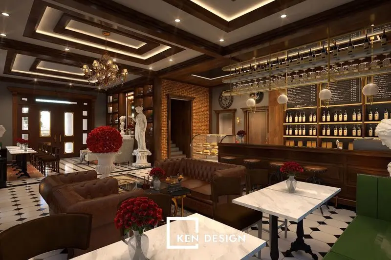 Thiết kế nội thất luxury coffee