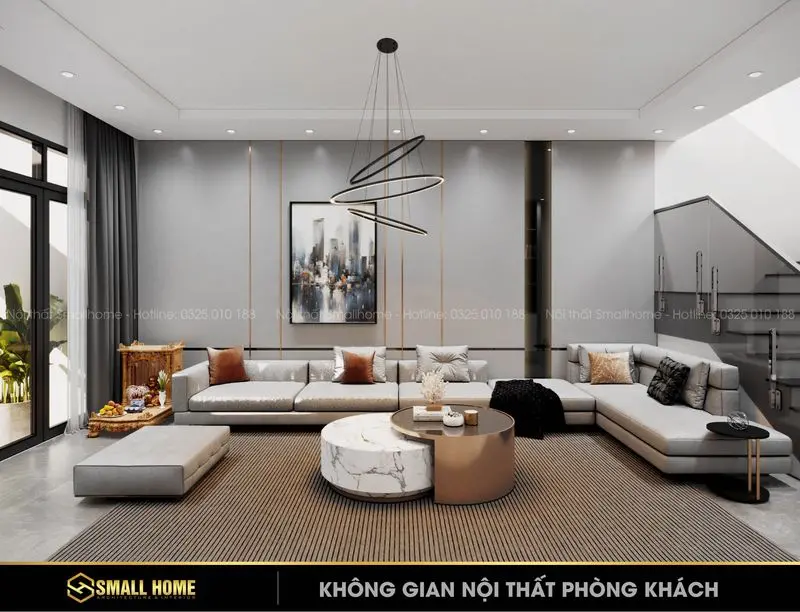 Hình ảnh nội thất phòng ngủ nhà phố gỗ công nghiệp đẹp