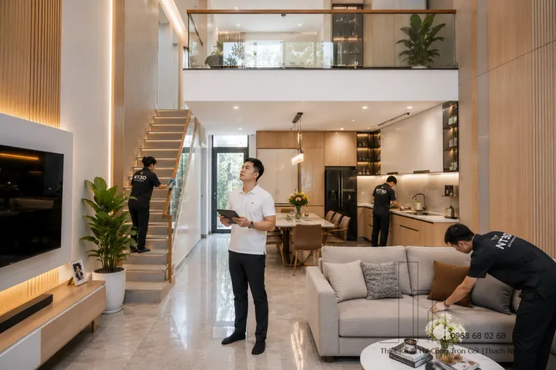 Thi Công Nội Thất Nhà Phố Đẹp Giá Rẻ 8 Thiết kế nội thất nhà phố hiện đại