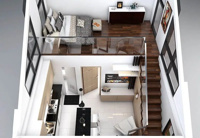 Thiết kế nội thất phòng trọ 16