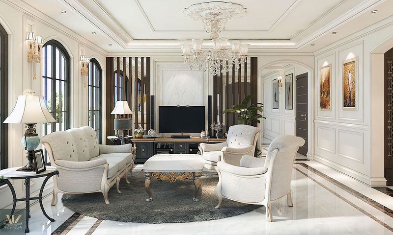 Thi Công Nội Thất Nhà Phố Tân Cổ Điển 14 Hình ảnh thiết kế nội thất tân cổ điển