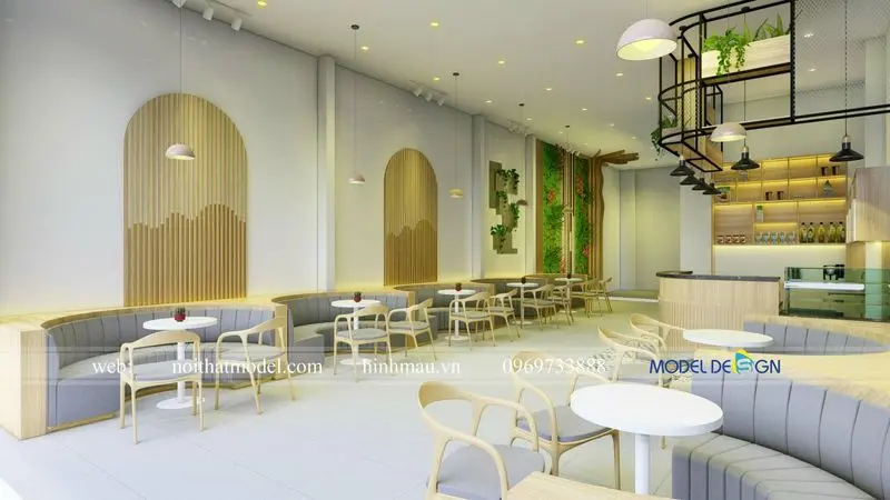 Thiết kế quán cà phê 15m2 hình 2