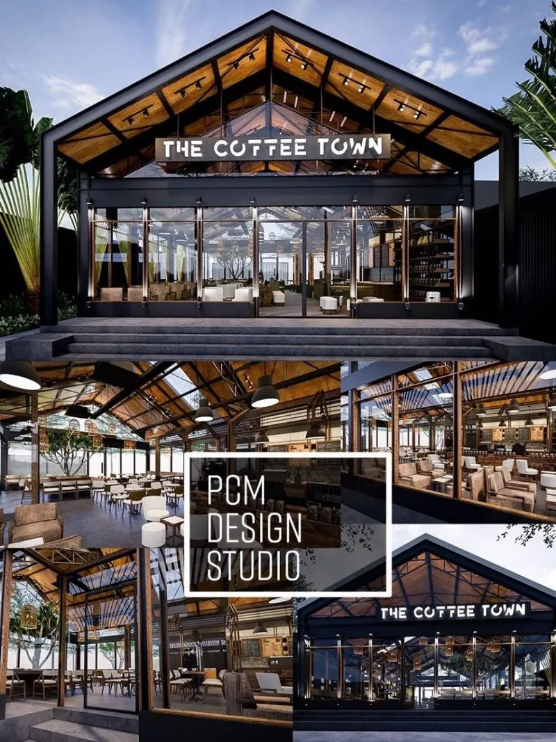thiet ke quan cafe industrial