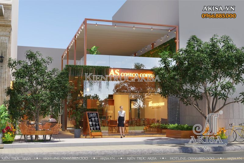 Thi Công Quán Cafe Sân Vườn TPHCM 13 Thiết kế quán cafe sân vườn hiện đại, cao cấp