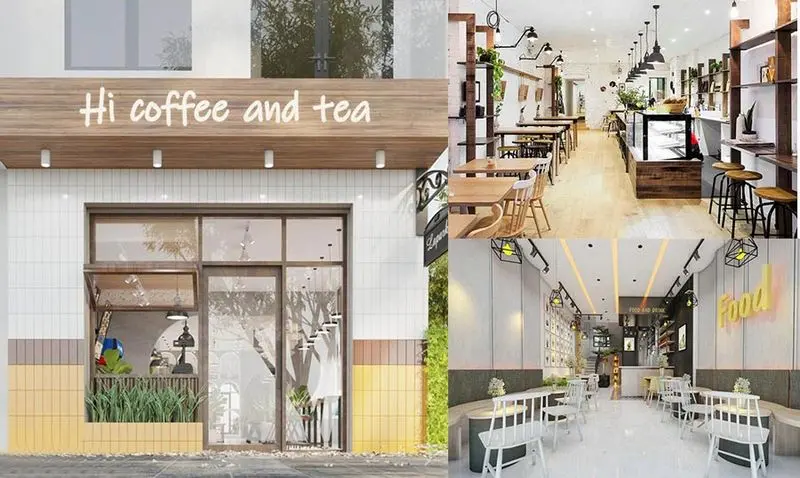 Thiết kế quán trà sữa 50m2